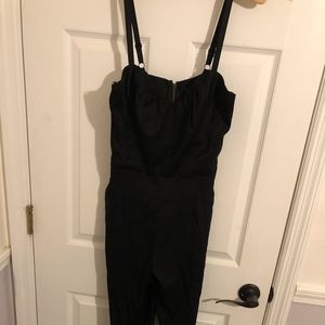 Bebe black spaghetti strap jumpsuit (Small)